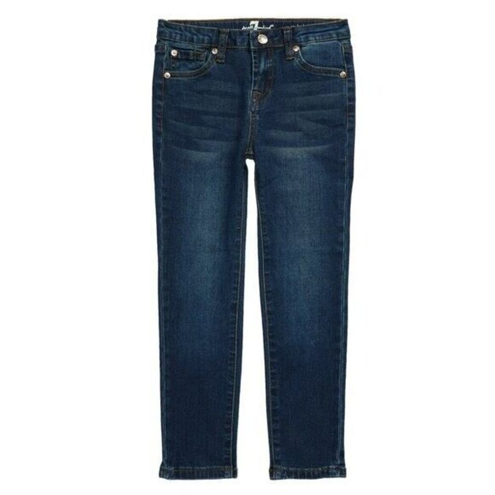 New! 7 FOR ALL MANKIND Big Girls Dark Wash Stretch Denim Skinny Jeans